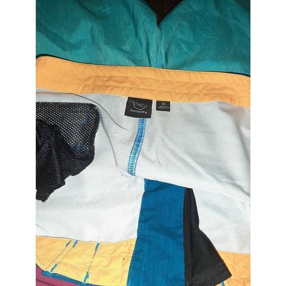 Mens Size 36 Burnside Blue Orange Yellow Swim Trunks Shorts Drawstring Waist - Picture 5 of 5